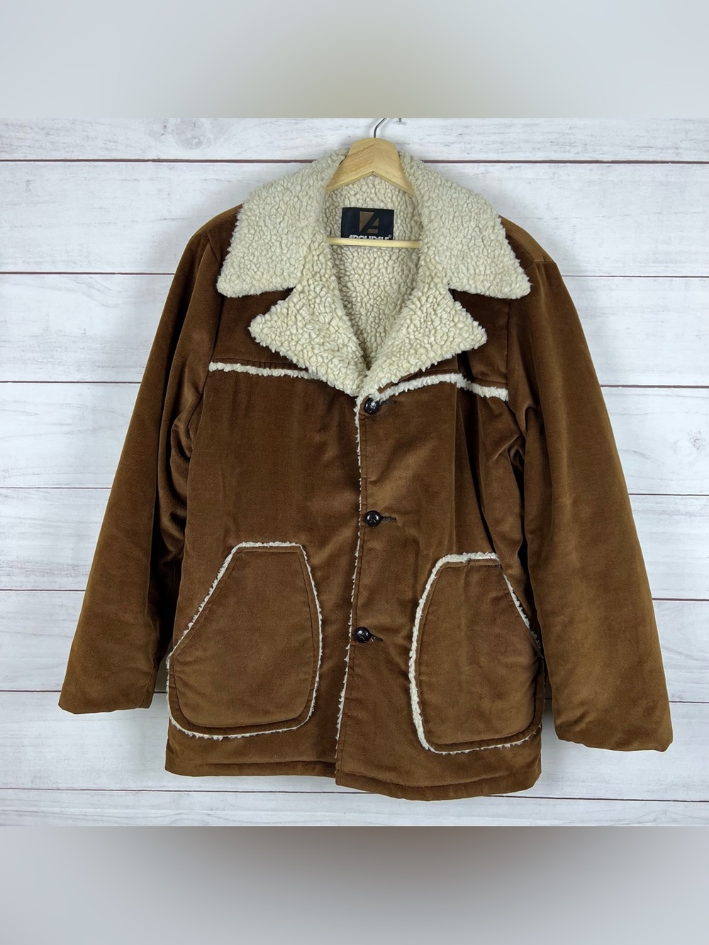 Archdale Men's Sherpa Brown Jacket Vintage Mens Size L/XL 70s 80s